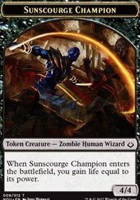 Sunscourge Champion // Cat Double-Sided Token [Hour of Devastation Tokens] | Kessel Run Games Inc. 
