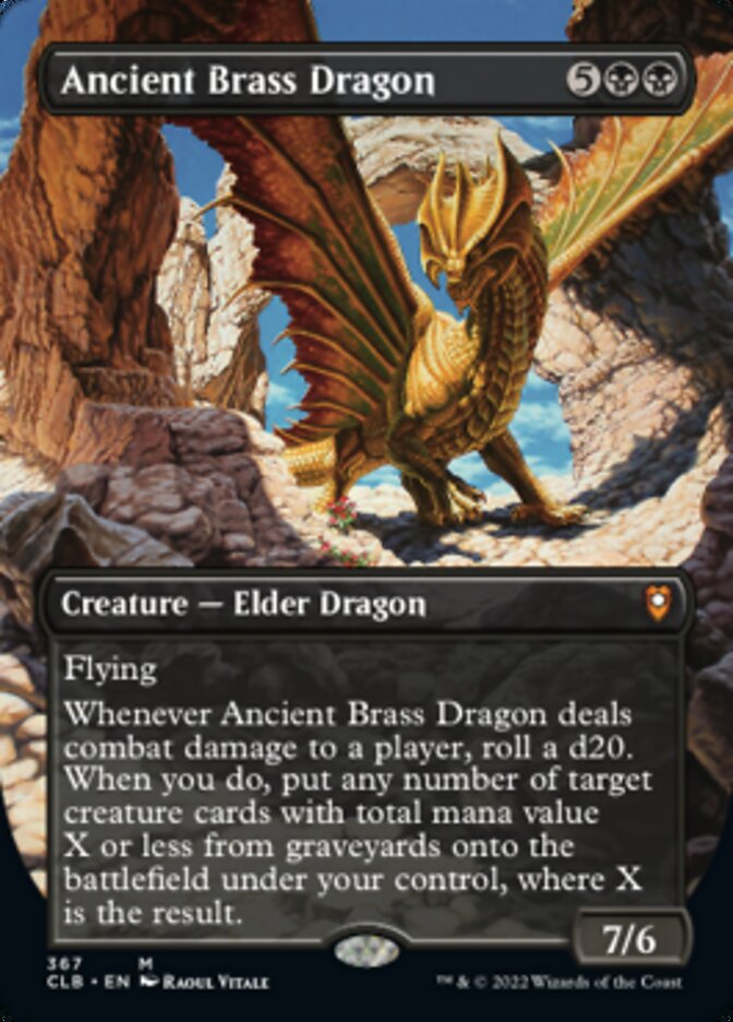 Ancient Brass Dragon (Borderless Alternate Art) [Commander Legends: Battle for Baldur's Gate] | Kessel Run Games Inc. 