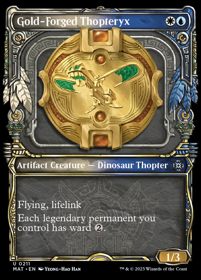Gold-Forged Thopteryx (Showcase Halo Foil) [March of the Machine: The Aftermath] | Kessel Run Games Inc. 