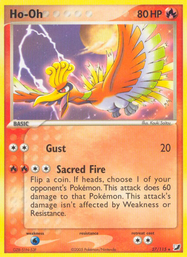Ho-Oh (27/115) [EX: Unseen Forces] | Kessel Run Games Inc. 