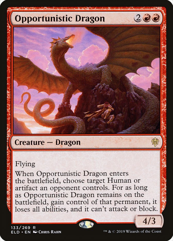 Opportunistic Dragon [Throne of Eldraine] | Kessel Run Games Inc. 