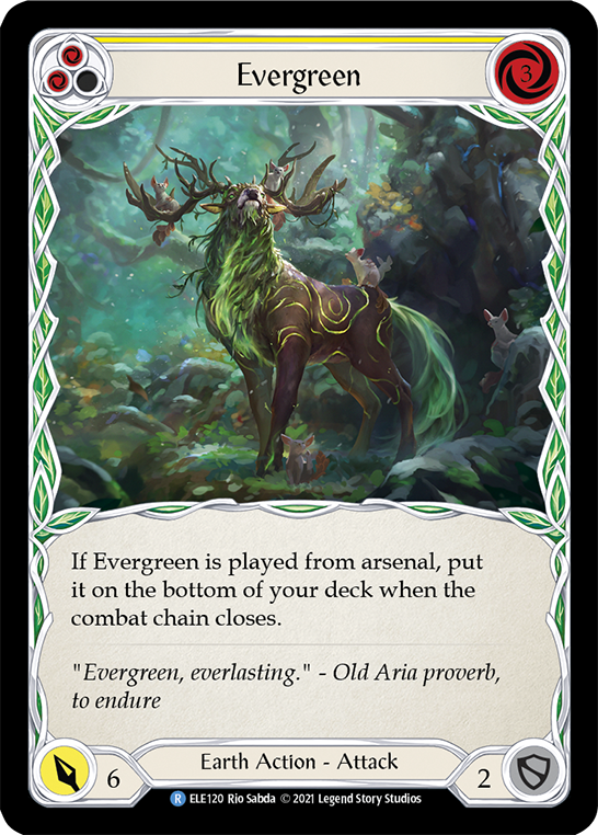 Evergreen (Yellow) [ELE120] (Tales of Aria)  1st Edition Normal | Kessel Run Games Inc. 