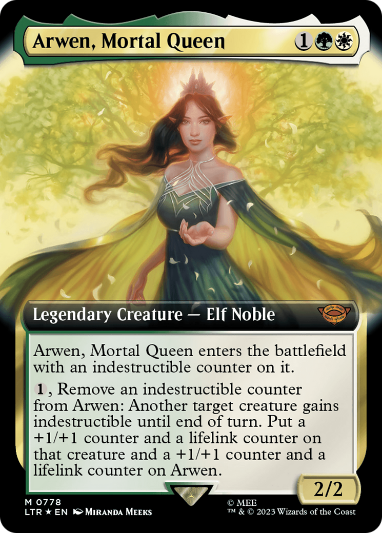 Arwen, Mortal Queen (Extended Art) (Surge Foil) [The Lord of the Rings: Tales of Middle-Earth] | Kessel Run Games Inc. 