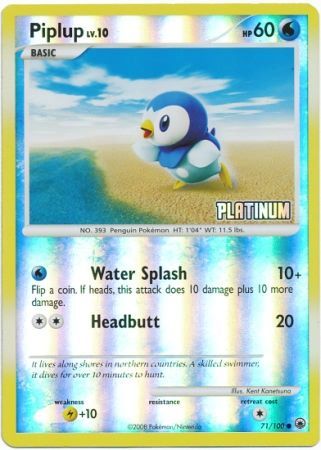 Piplup (71/100) [Burger King Promos: 2009 Collection] | Kessel Run Games Inc. 