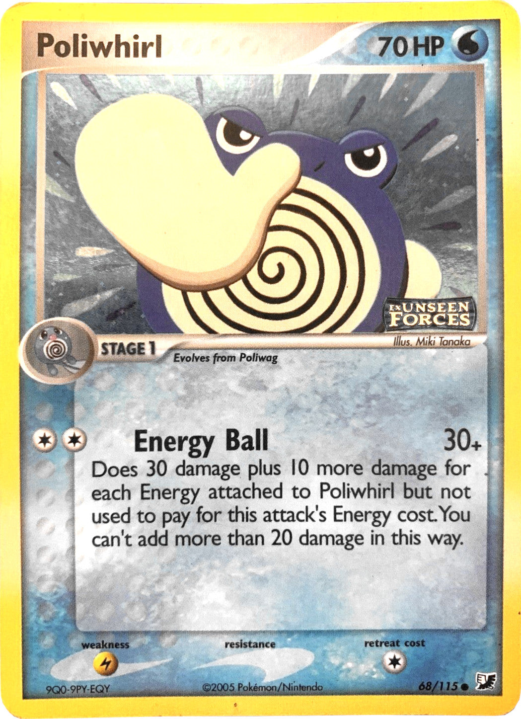 Poliwhirl (68/115) (Stamped) [EX: Unseen Forces] | Kessel Run Games Inc. 