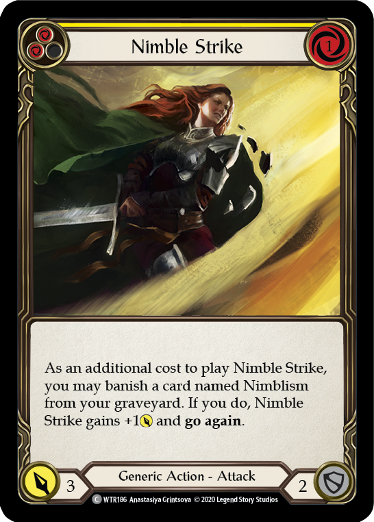 Nimble Strike (Yellow) [U-WTR186] (Welcome to Rathe Unlimited)  Unlimited Normal | Kessel Run Games Inc. 