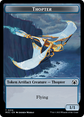 Thopter // Gold Double-Sided Token [March of the Machine Commander Tokens] | Kessel Run Games Inc. 