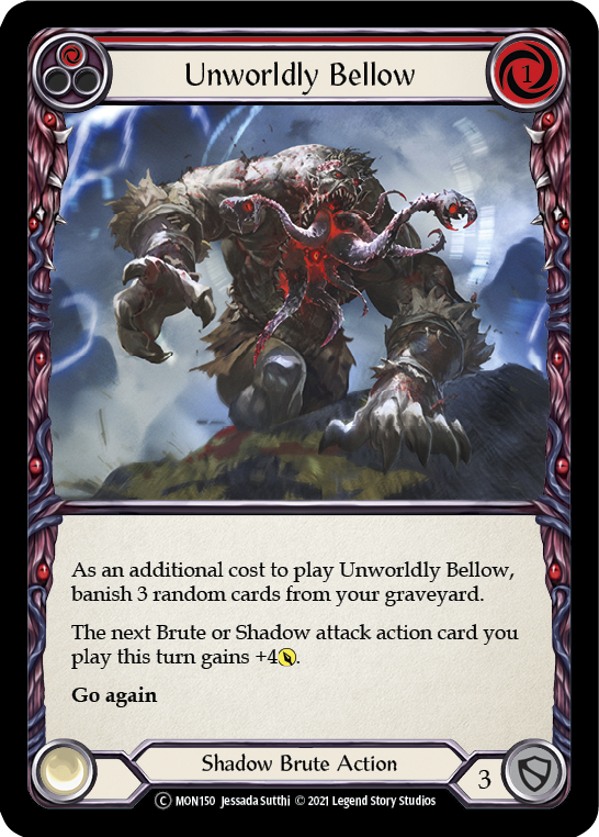 Unworldly Bellow (Red) [U-MON150] (Monarch Unlimited)  Unlimited Normal | Kessel Run Games Inc. 