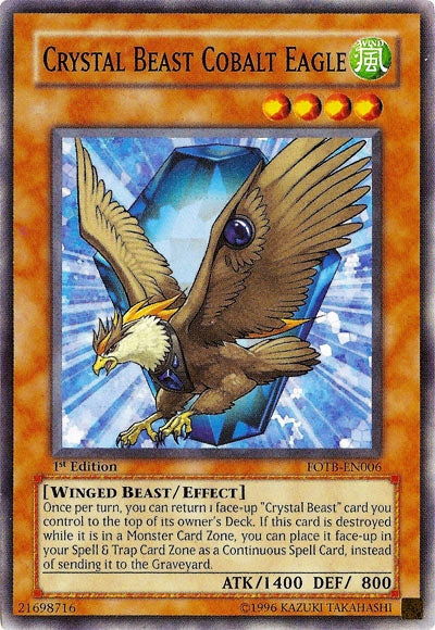 Crystal Beast Cobalt Eagle [FOTB-EN006] Common | Kessel Run Games Inc. 