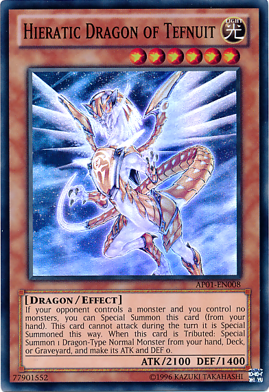Hieratic Dragon of Tefnuit [AP01-EN008] Super Rare | Kessel Run Games Inc. 