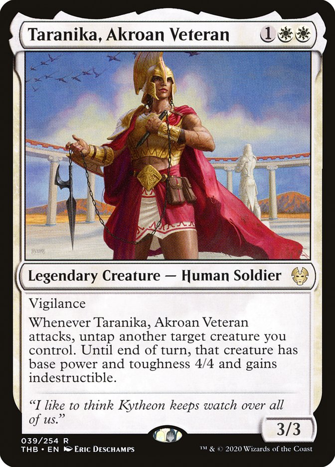 Taranika, Akroan Veteran [Theros Beyond Death] | Kessel Run Games Inc. 