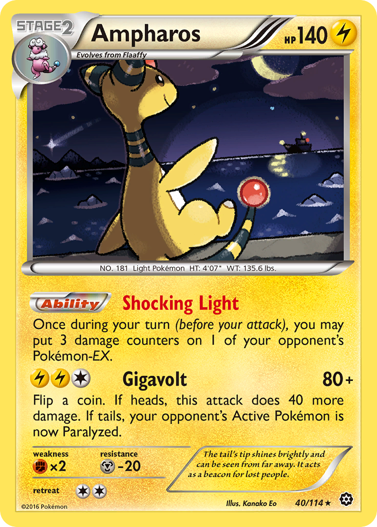 Ampharos (40/114) [XY: Steam Siege] | Kessel Run Games Inc. 