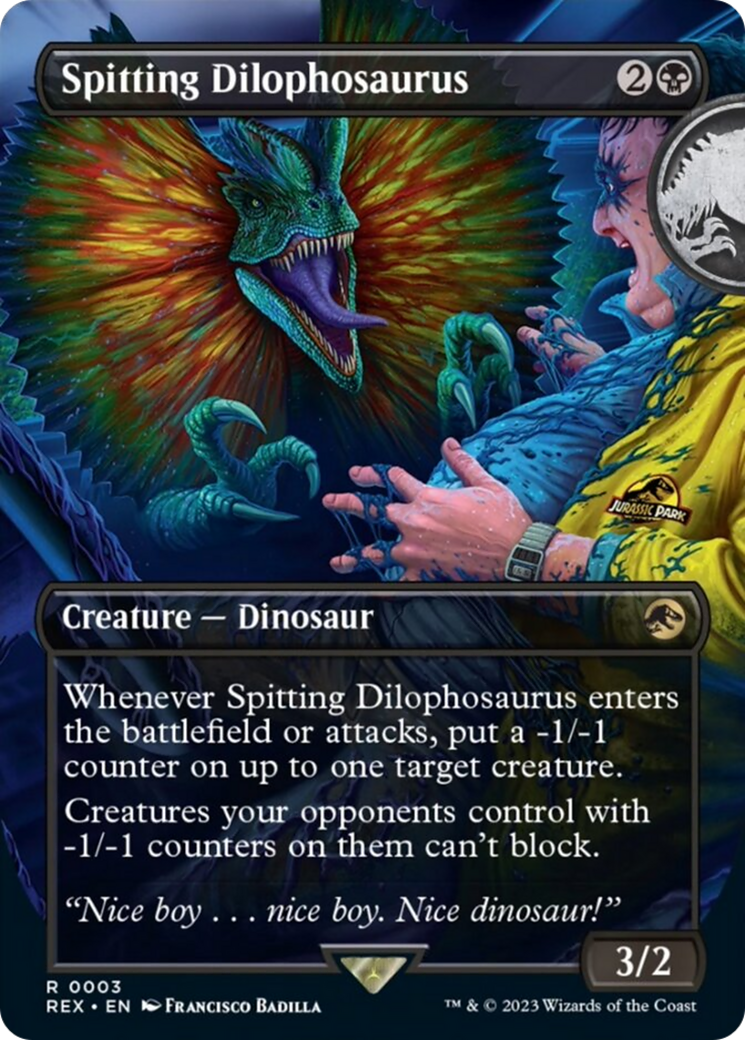 Spitting Dilophosaurus (Borderless) [Jurassic World Collection] | Kessel Run Games Inc. 