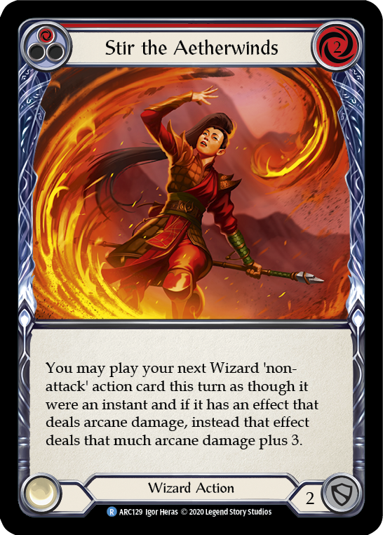 Stir the Aetherwinds (Red) [U-ARC129] (Arcane Rising Unlimited)  Unlimited Rainbow Foil | Kessel Run Games Inc. 