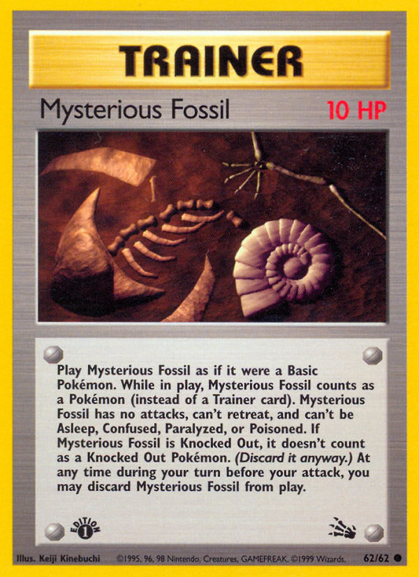 Mysterious Fossil (62/62) [Fossil 1st Edition] | Kessel Run Games Inc. 