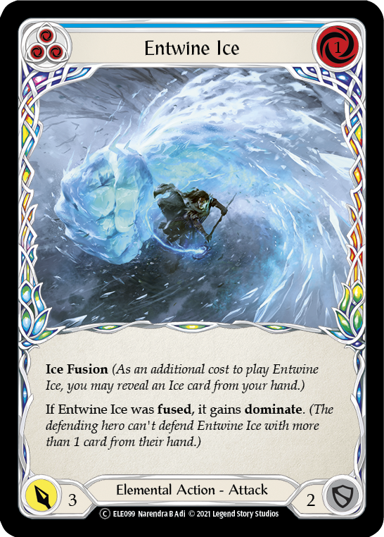 Entwine Ice (Blue) [U-ELE099] (Tales of Aria Unlimited)  Unlimited Rainbow Foil | Kessel Run Games Inc. 