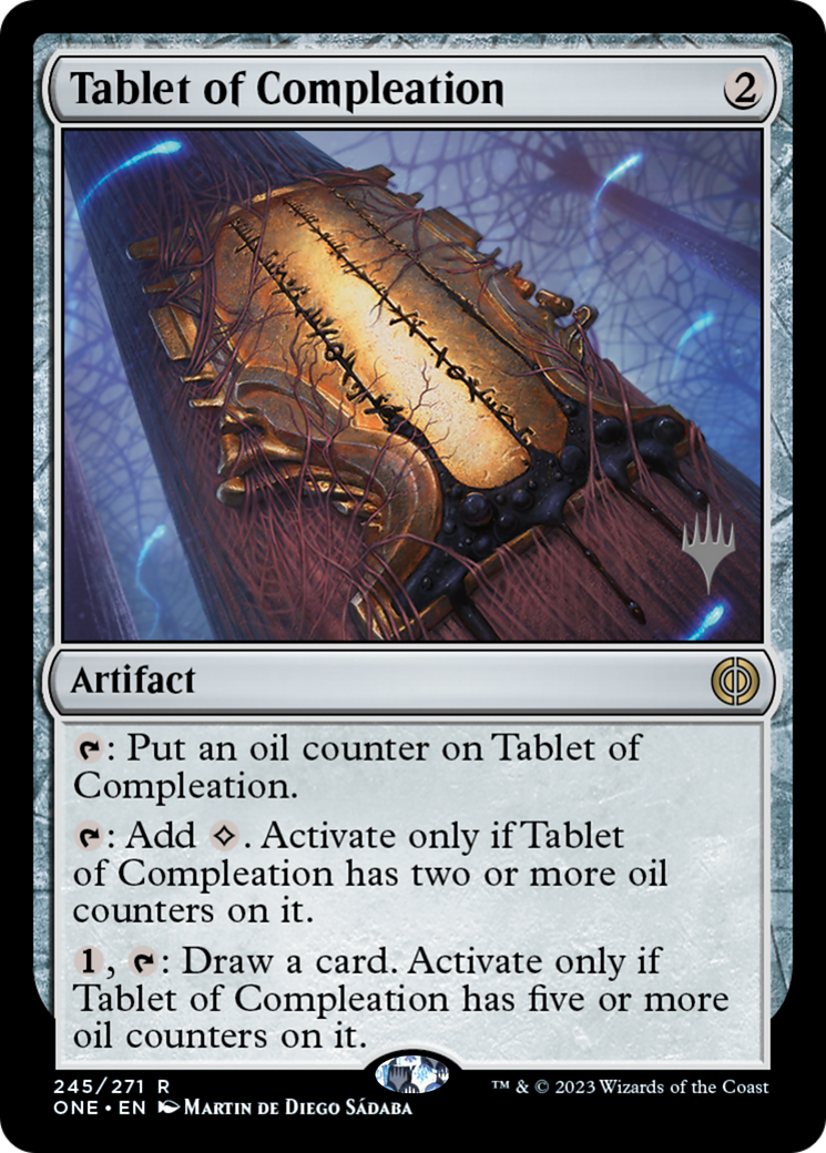 Tablet of Compleation (Promo Pack) [Phyrexia: All Will Be One Promos] | Kessel Run Games Inc. 