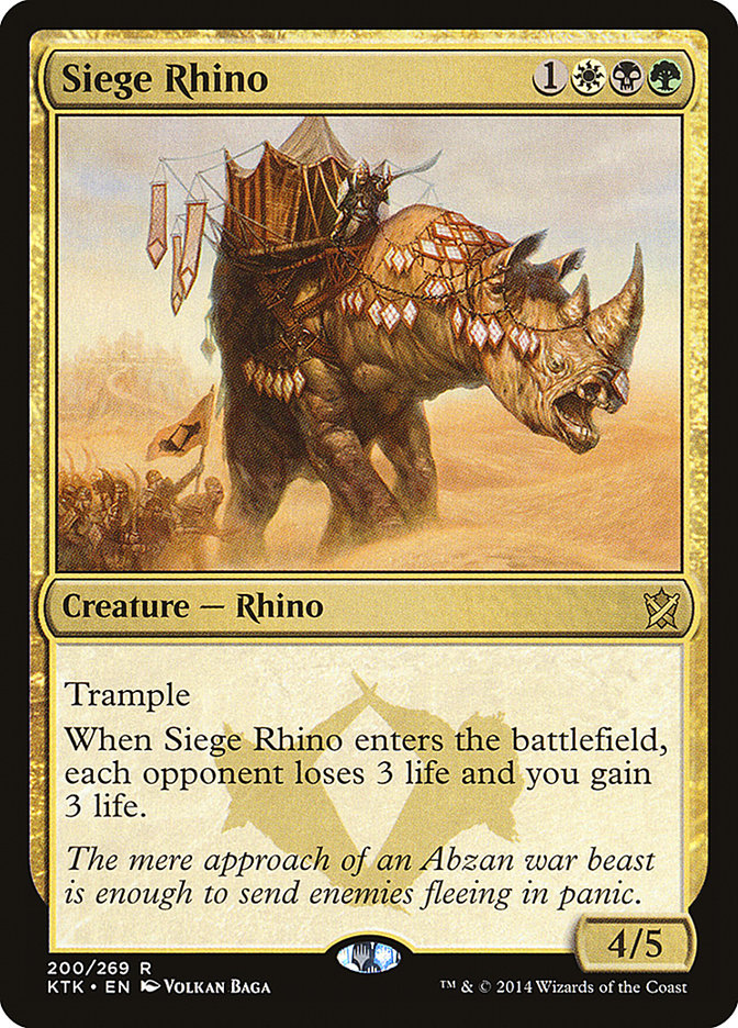 Siege Rhino [Khans of Tarkir] | Kessel Run Games Inc. 