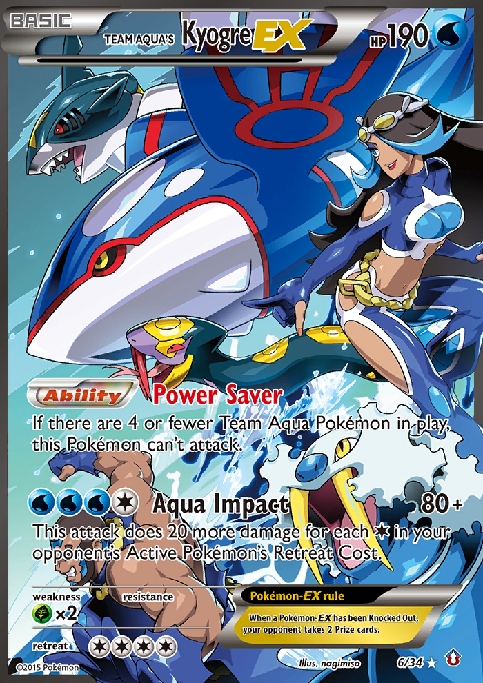 Team Aqua's Kyogre EX (6/34) [XY: Double Crisis] | Kessel Run Games Inc. 