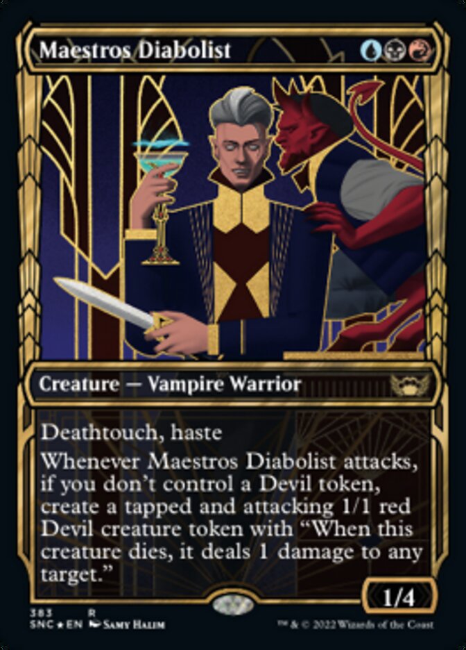 Maestros Diabolist (Showcase Golden Age Gilded Foil) [Streets of New Capenna] | Kessel Run Games Inc. 