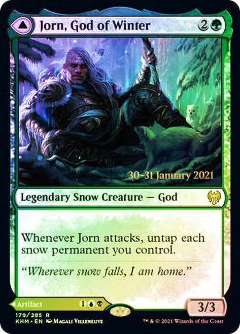 Jorn, God of Winter // Kaldring, the Rimestaff [Kaldheim Prerelease Promos] | Kessel Run Games Inc. 