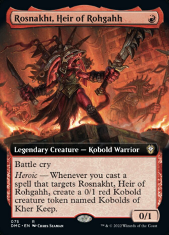 Rosnakht, Heir of Rohgahh (Extended Art) [Dominaria United Commander] | Kessel Run Games Inc. 