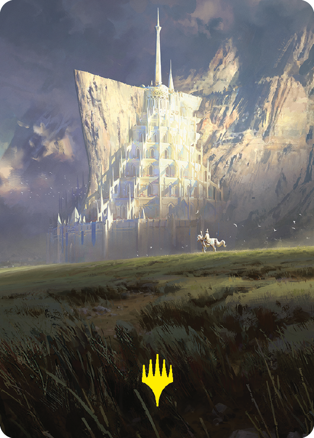 Minas Tirith Art Card (Gold-Stamped Signature) [The Lord of the Rings: Tales of Middle-earth Art Series] | Kessel Run Games Inc. 