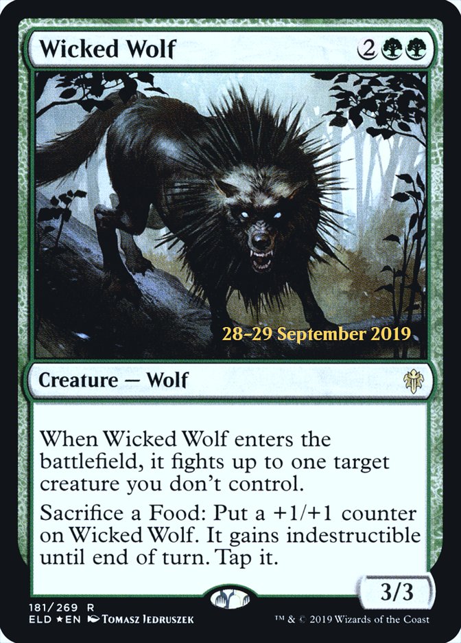 Wicked Wolf [Throne of Eldraine Prerelease Promos] | Kessel Run Games Inc. 