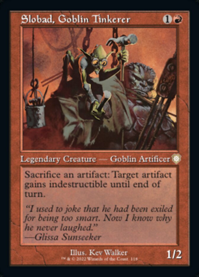 Slobad, Goblin Tinkerer (Retro) [The Brothers' War Commander] | Kessel Run Games Inc. 