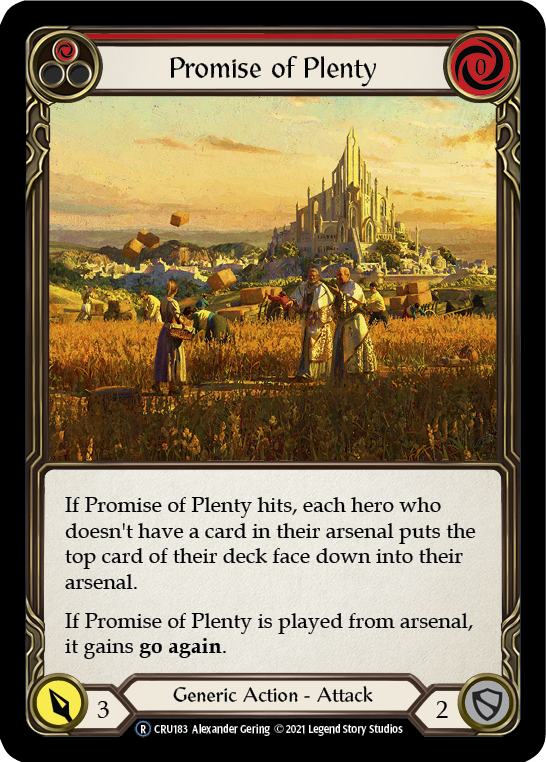 Promise of Plenty (Red) [U-CRU183] (Crucible of War Unlimited)  Unlimited Normal | Kessel Run Games Inc. 