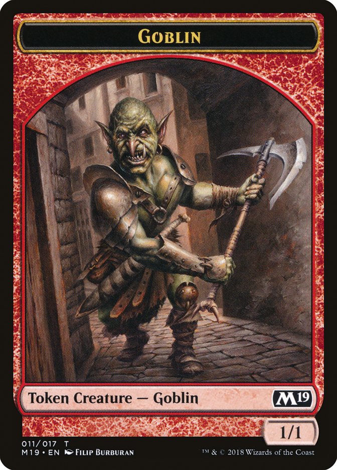 Zombie // Goblin Double-Sided Token (Game Night) [Core Set 2019 Tokens] | Kessel Run Games Inc. 
