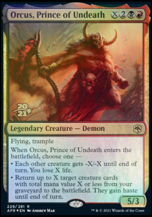 Orcus, Prince of Undeath [Dungeons & Dragons: Adventures in the Forgotten Realms Prerelease Promos] | Kessel Run Games Inc. 