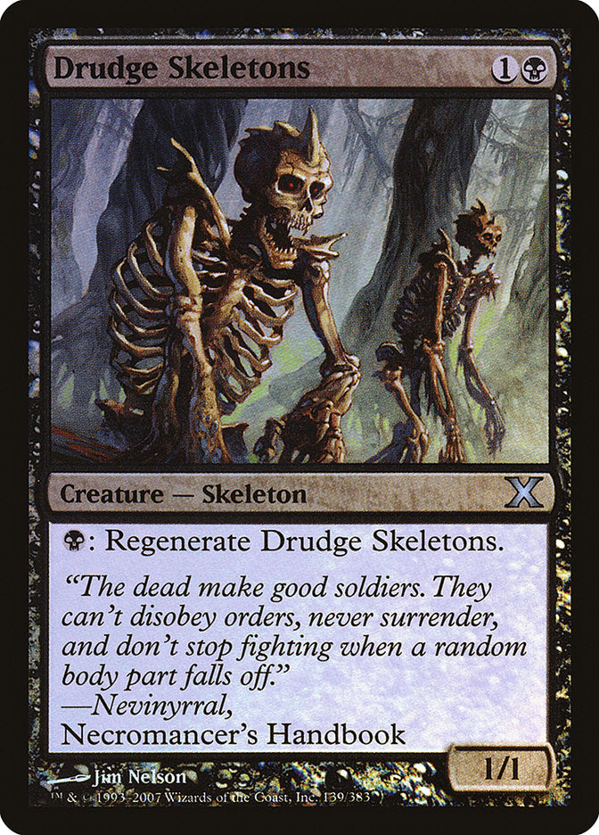 Drudge Skeletons (Premium Foil) [Tenth Edition] | Kessel Run Games Inc. 