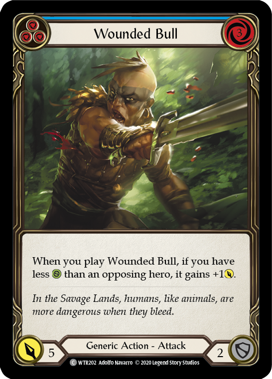 Wounded Bull (Blue) [U-WTR202] (Welcome to Rathe Unlimited)  Unlimited Rainbow Foil | Kessel Run Games Inc. 