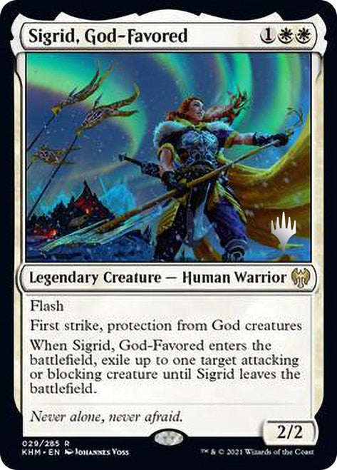 Sigrid, God-Favored (Promo Pack) [Kaldheim Promos] | Kessel Run Games Inc. 