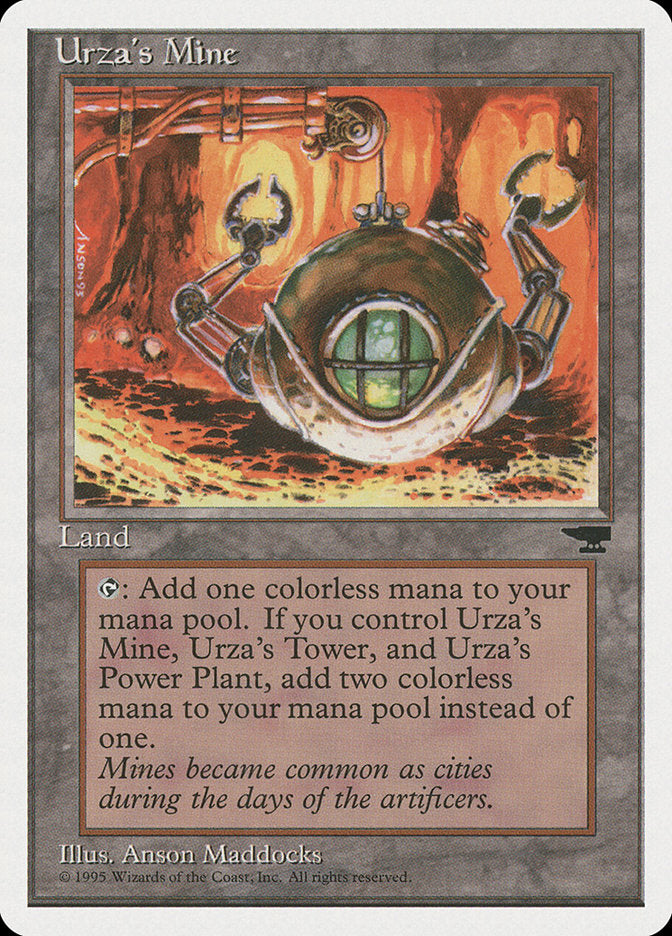 Urza's Mine (Orange Background) [Chronicles] | Kessel Run Games Inc. 