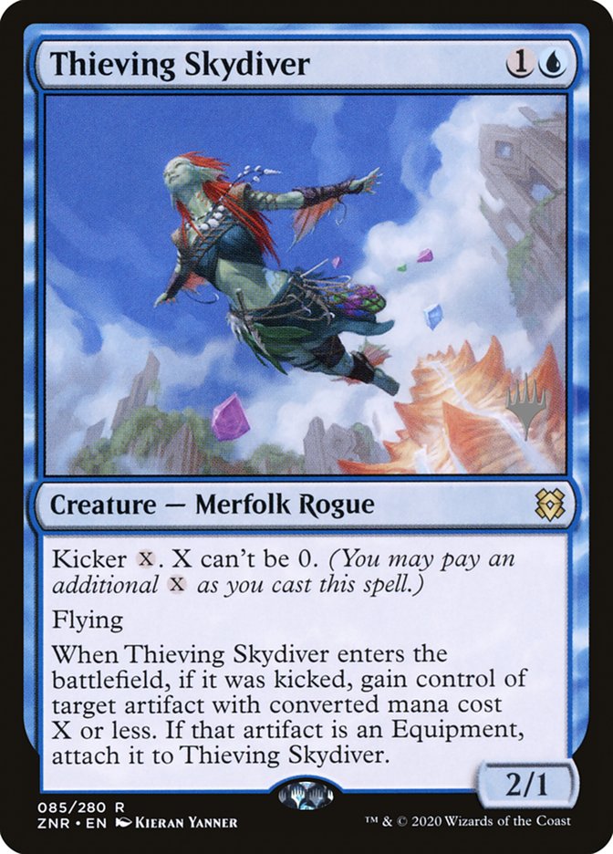 Thieving Skydiver (Promo Pack) [Zendikar Rising Promos] | Kessel Run Games Inc. 