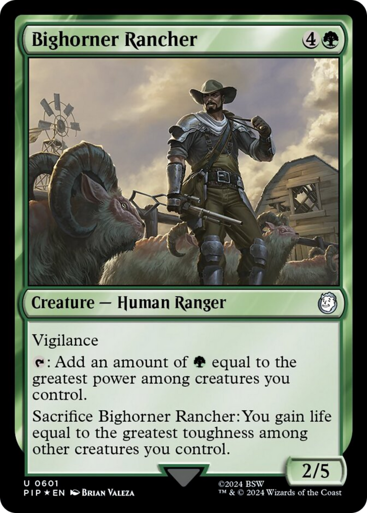 Bighorner Rancher (Surge Foil) [Fallout] | Kessel Run Games Inc. 