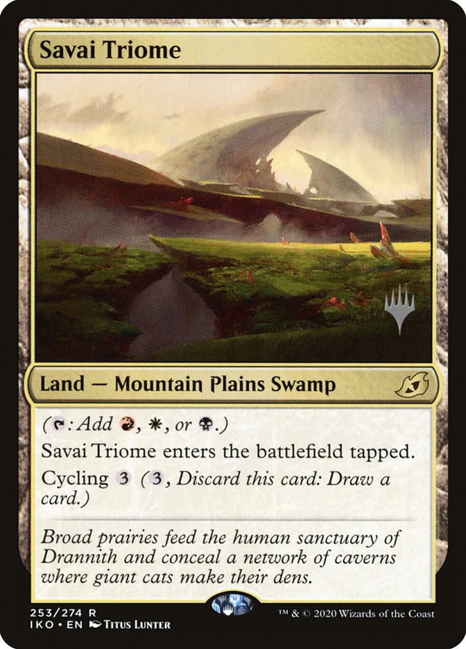 Savai Triome (Promo Pack) [Ikoria: Lair of Behemoths Promos] | Kessel Run Games Inc. 