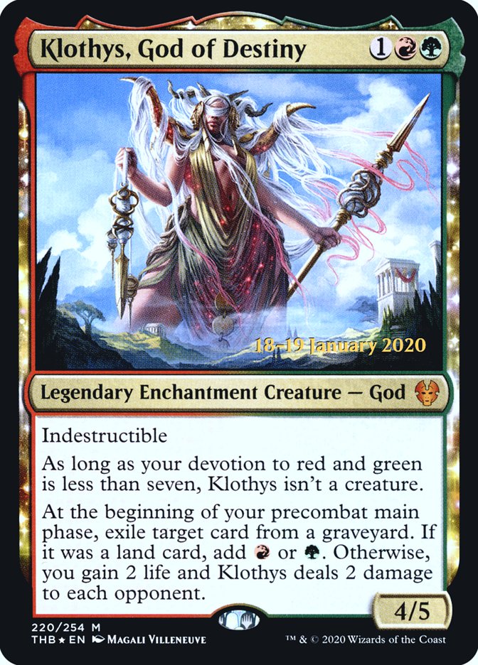 Klothys, God of Destiny [Theros Beyond Death Prerelease Promos] | Kessel Run Games Inc. 