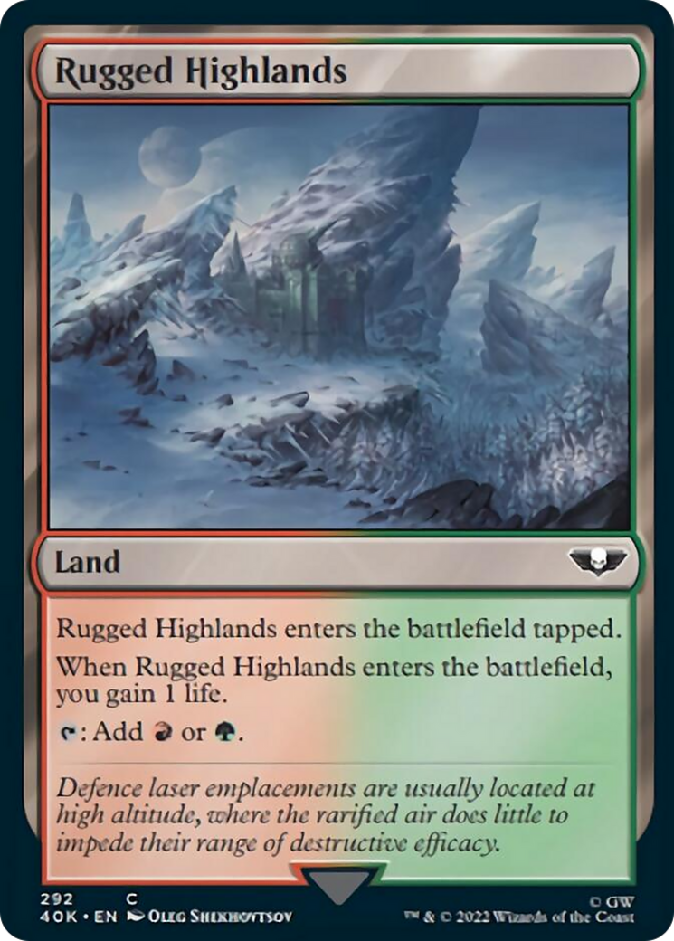 Rugged Highlands (Surge Foil) [Warhammer 40,000] | Kessel Run Games Inc. 