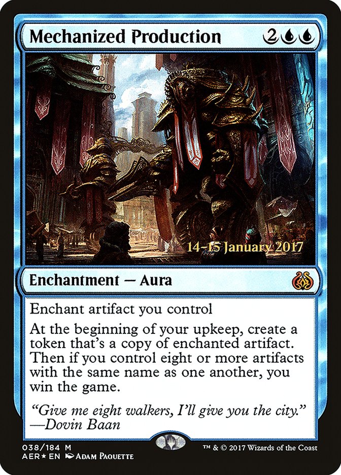 Mechanized Production [Aether Revolt Prerelease Promos] | Kessel Run Games Inc. 