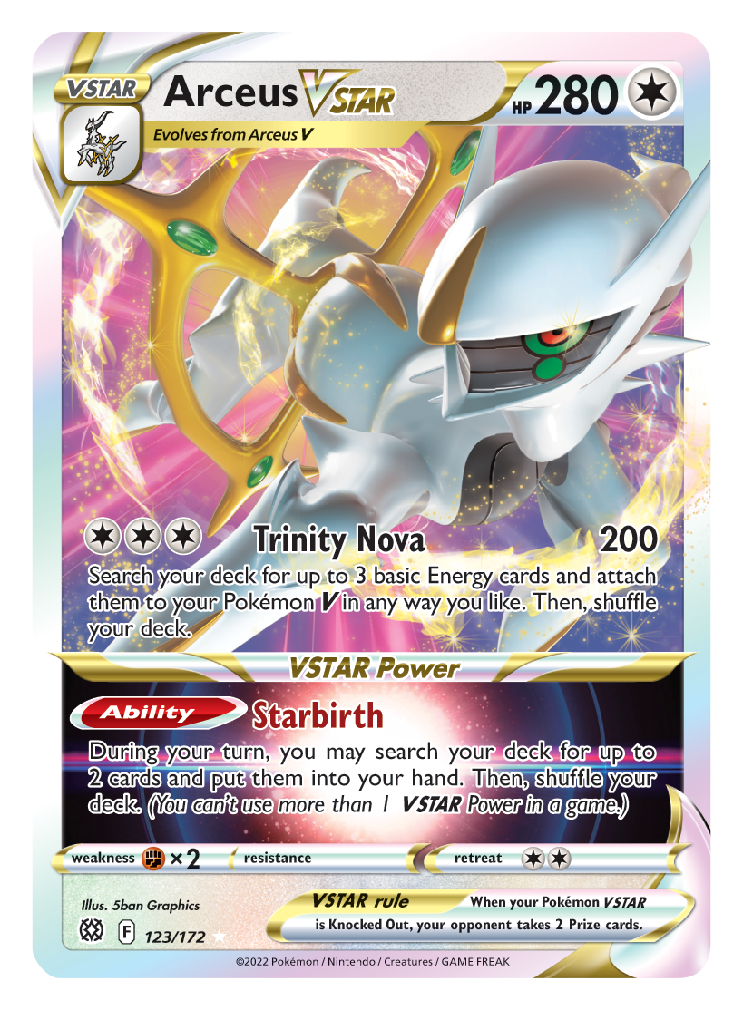 Arceus VSTAR (123/172) (Jumbo Card) [Sword & Shield: Brilliant Stars] | Kessel Run Games Inc. 