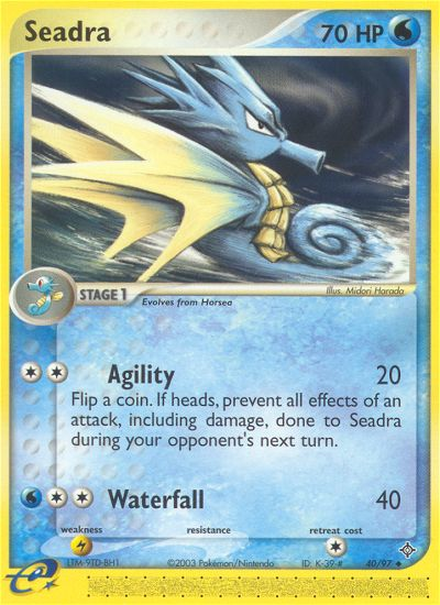 Seadra (40/97) [EX: Dragon] | Kessel Run Games Inc. 