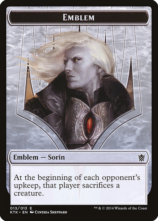 Sorin, Solemn Visitor Emblem [Khans of Tarkir Tokens] | Kessel Run Games Inc. 