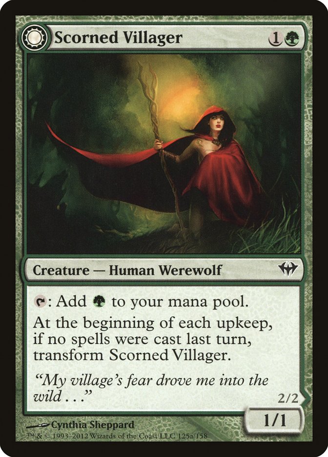 Scorned Villager // Moonscarred Werewolf [Dark Ascension] | Kessel Run Games Inc. 