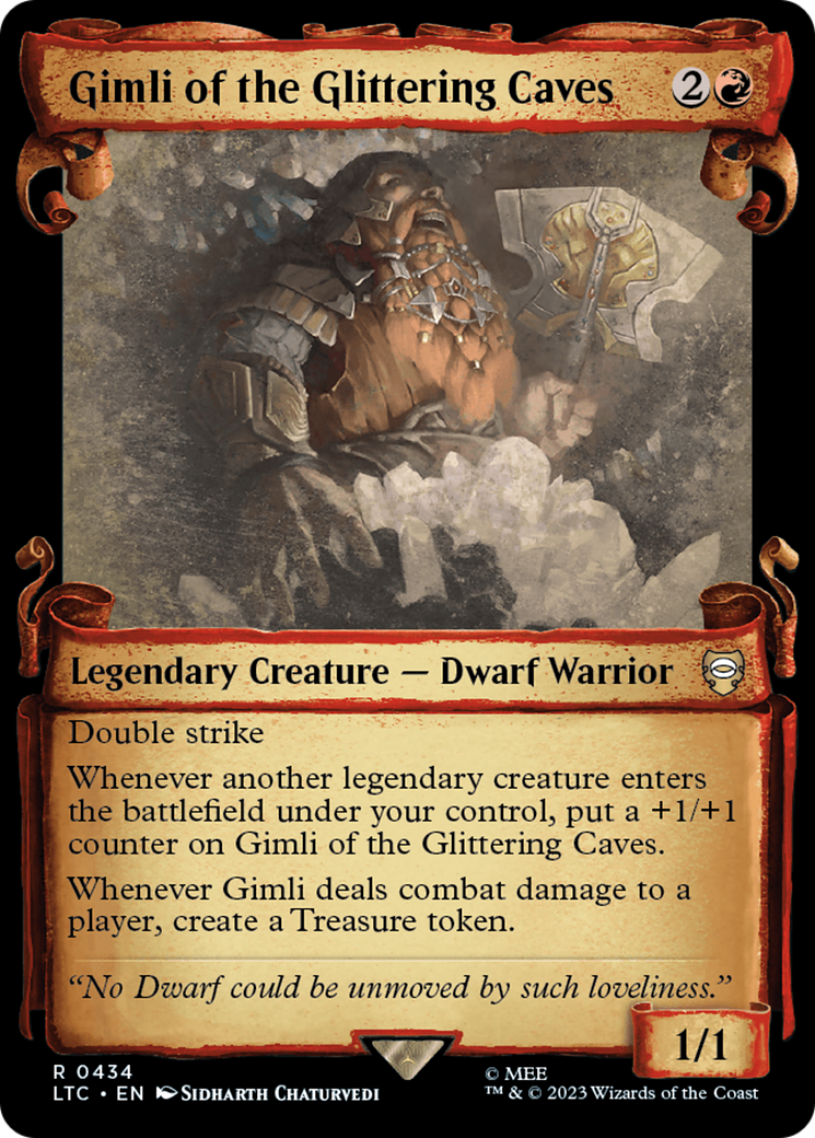 Gimli of the Glittering Caves [The Lord of the Rings: Tales of Middle-Earth Commander Showcase Scrolls] | Kessel Run Games Inc. 