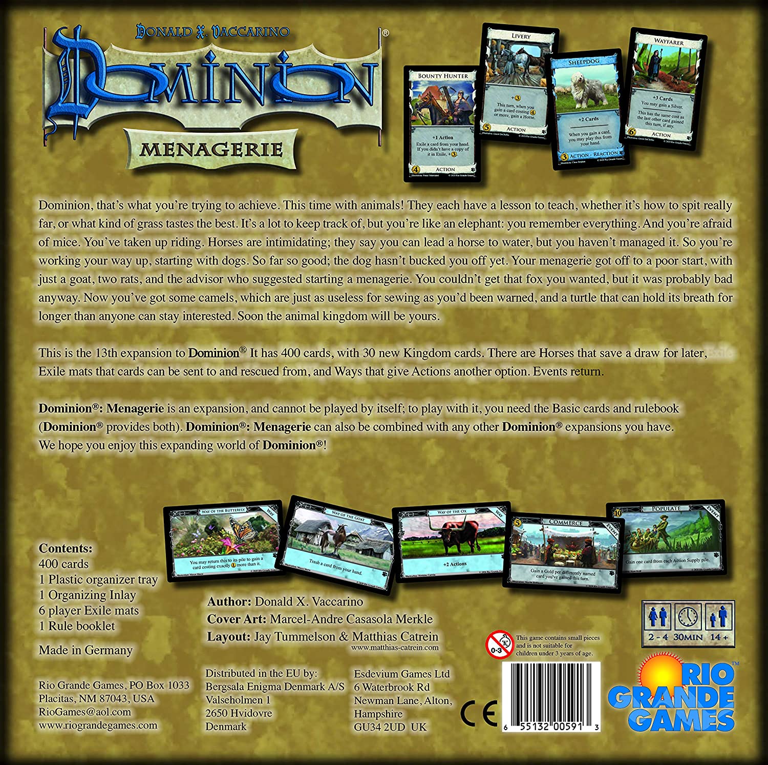 Dominion: Menagerie | Kessel Run Games Inc. 