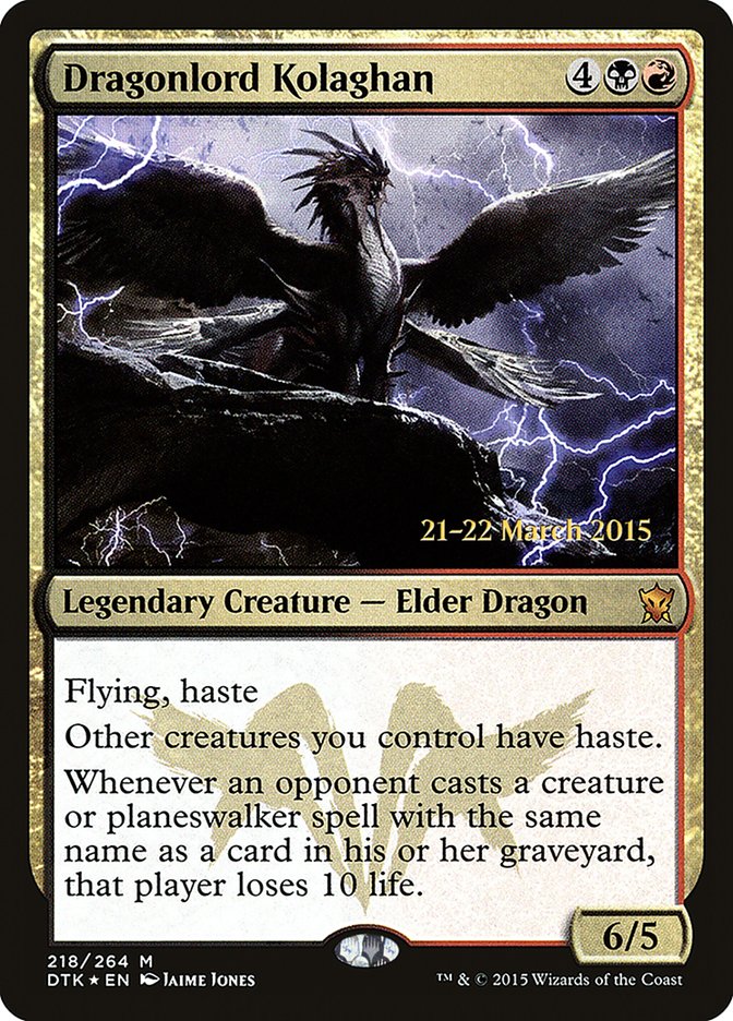 Dragonlord Kolaghan [Dragons of Tarkir Prerelease Promos] | Kessel Run Games Inc. 