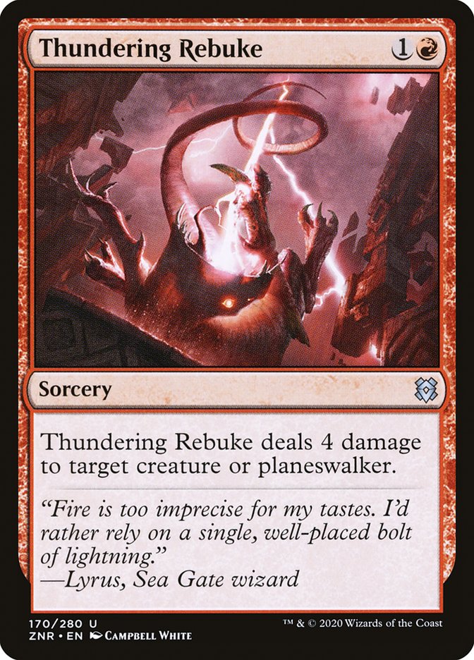 Thundering Rebuke [Zendikar Rising] | Kessel Run Games Inc. 